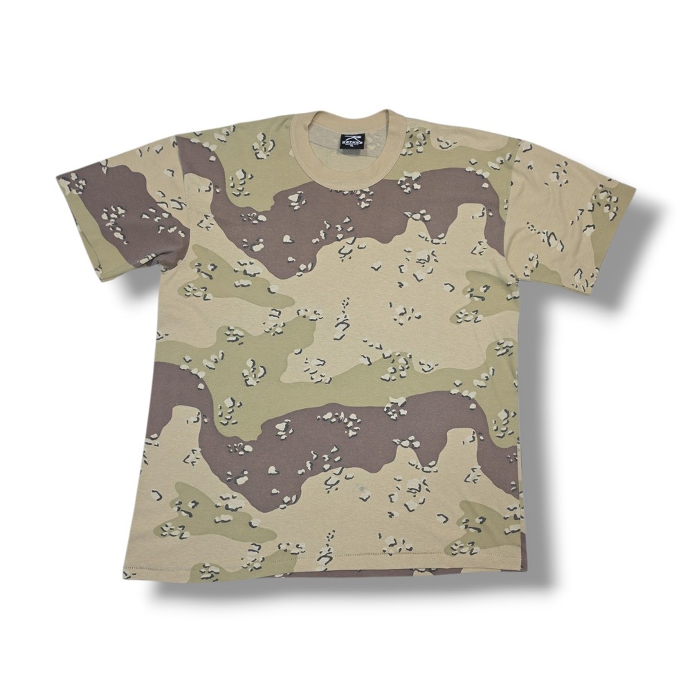 Vintage 90's USA-Made ROTHCO Single Stitch Desert Camo T-Shirt Men's XL